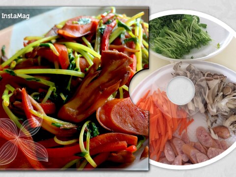 ポン酢でさっぱり*豆苗のマヨポン炒め*